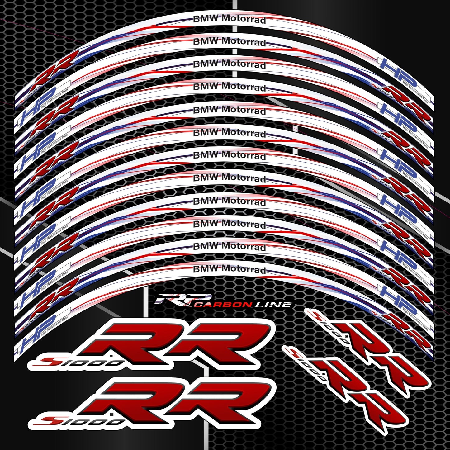 S1000R BMW Wheel Decals & Rim Stripes – Motorcycle Stickers HP M Sport
