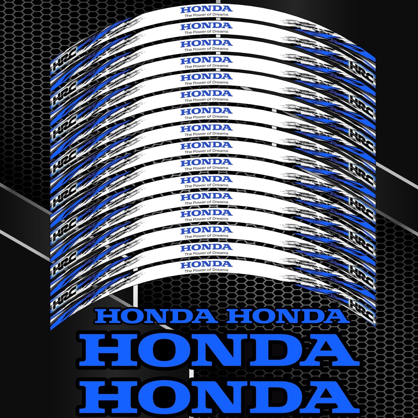 HONDA CBR motorcycle wheel decal rim stickers HRC for fireblade