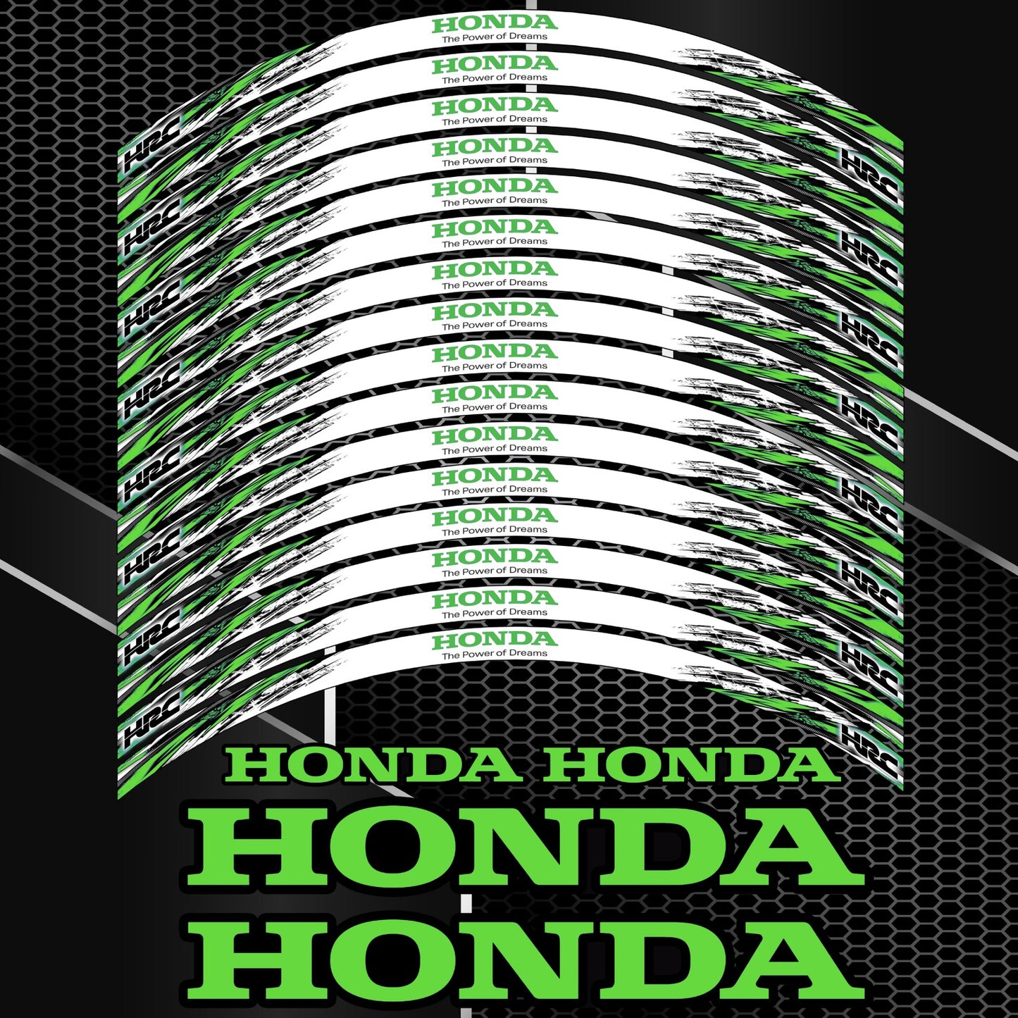HONDA CBR motorcycle wheel decal rim stickers HRC for fireblade