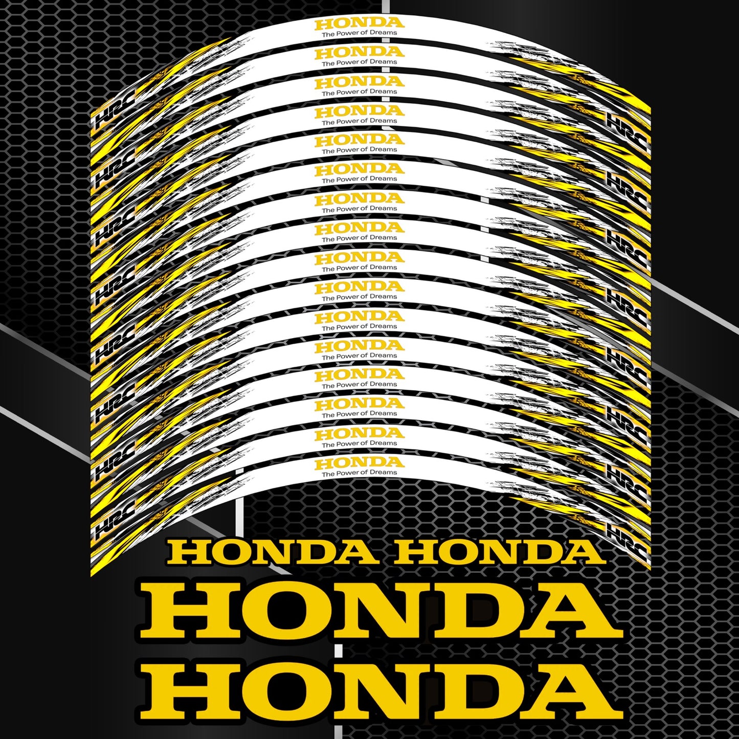 HONDA CBR motorcycle wheel decal rim stickers HRC for fireblade