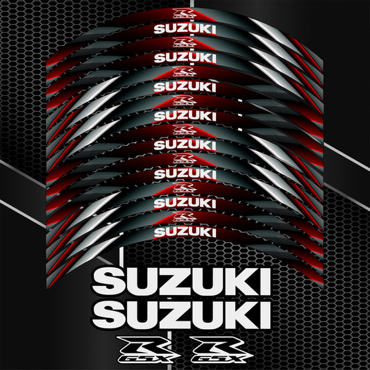 Suzuki GSX-R Gixxer 600/750/1000 Wheel Decals – 20pcs Rim Stickers