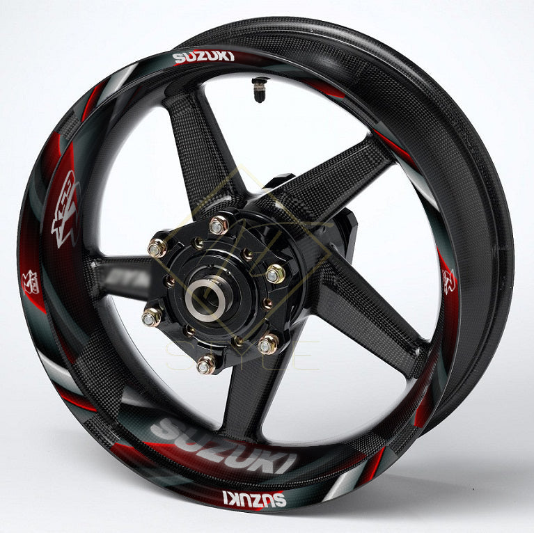 Suzuki Gixxer GSX-R Wheel Decals – Motorcycle Rim Stripes Stickers 600 / 750 / 1000