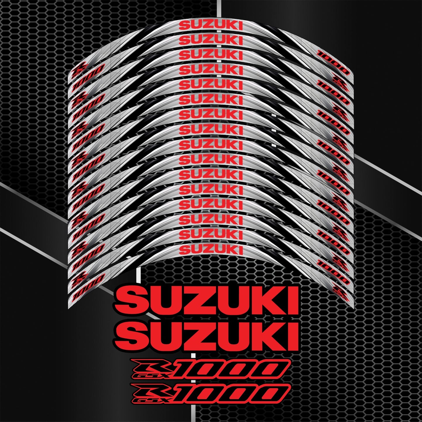Suzuki GSX-R Wheel Decals – Gixxer Rim Stripes Stickers