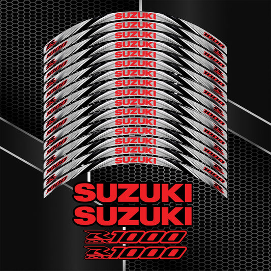 Suzuki GSX-R1000 Gixxer Wheel Decals – 20pcs Rim Stickers