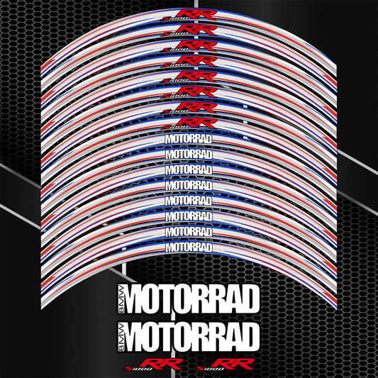 BMW S1000RR Wheel Decals – M Sport Grey Rim Stickers (20pcs)