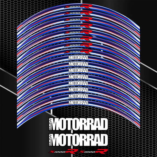 BMW S1000R Wheel Decals – M Sport Stripe Rim Stickers (20pcs)