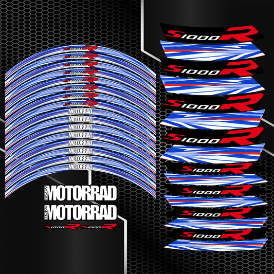 BMW S1000R Wheel Decals – M Sport Rim Stickers Kit (36pcs)