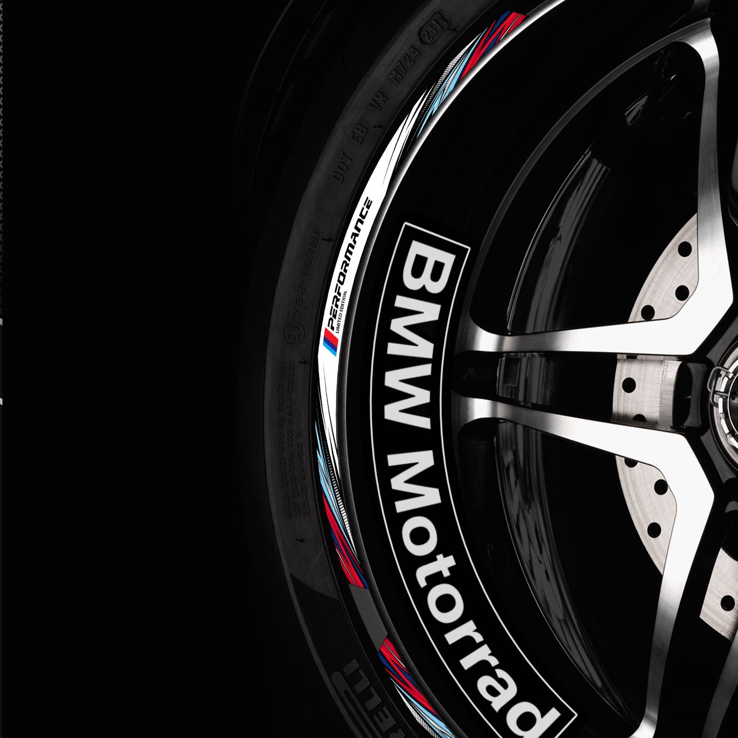 BMW Motorcycle Wheel Decals Rim Stickers R17 Stripes M Sport S R F RR GS XR RS GT