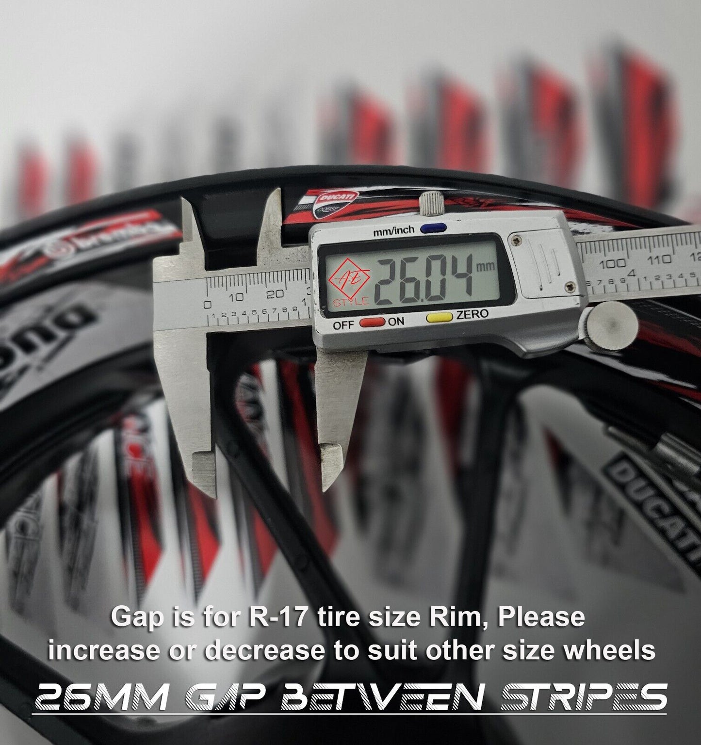 Suzuki Gixxer GSX-R 1000R Wheel Decals – Motorcycle Rim Stripes Stickers