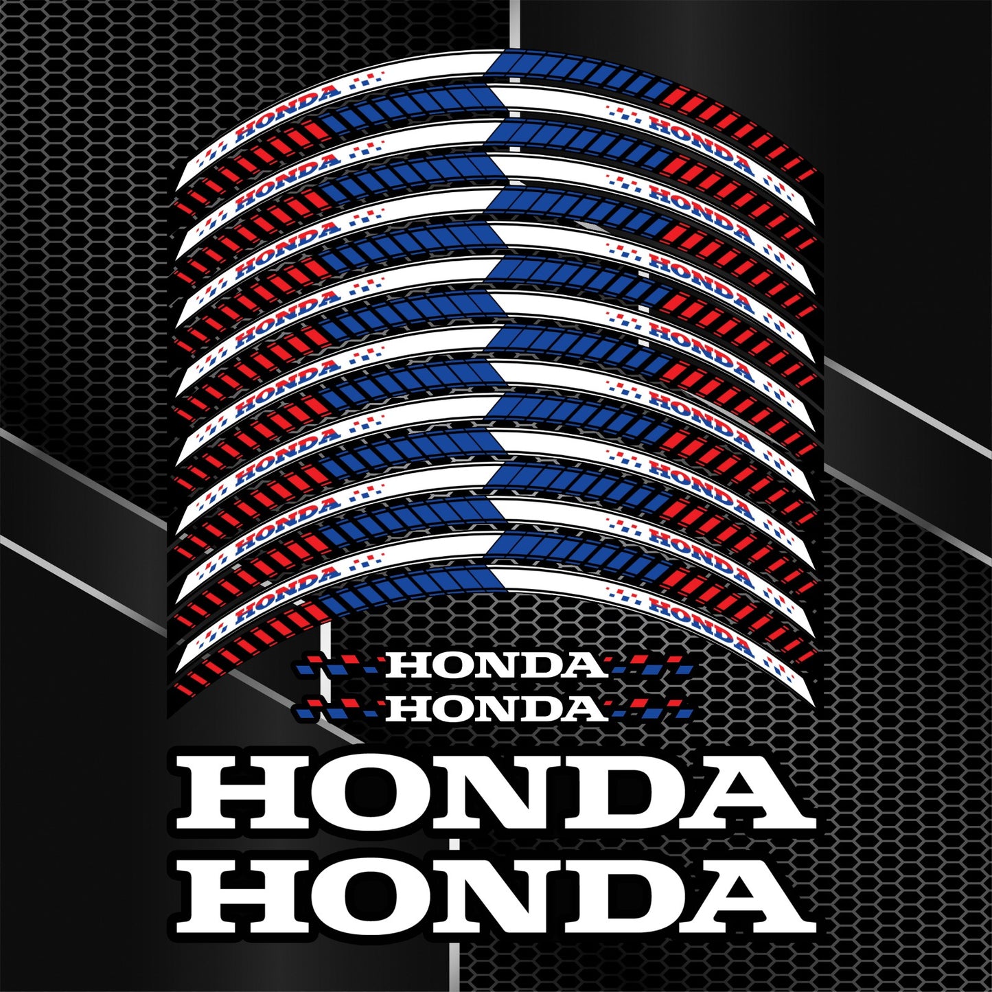 HONDA CBR motorcycle wheel decal rim stickers HRC for fireblade