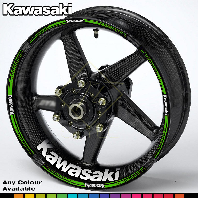 KAWASAKI NINJA Wheel Rim Decals – Motorcycle Stickers for H2, H2R, ZX-6R 636, ZX-10R, 400
