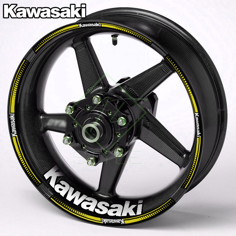 KAWASAKI NINJA Wheel Rim Decals – Motorcycle Stickers for H2, H2R, ZX-6R 636, ZX-10R, 400