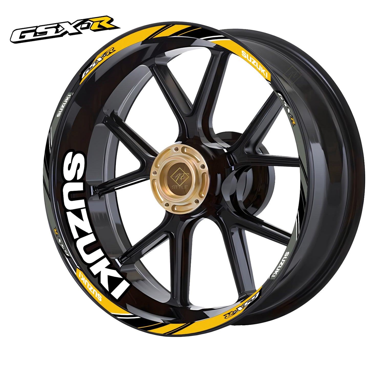 Suzuki GSX-R 1000R Wheel Decals | Motorcycle Rim Stickers Stripes Gixxer