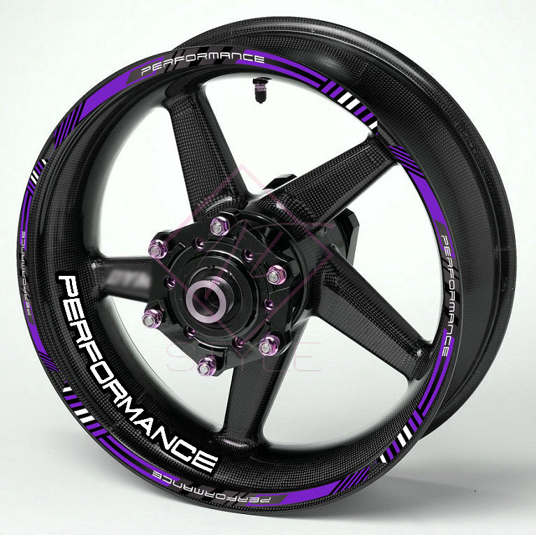 Performance Motorcycle Wheel Rim Stripe Stickers | For Honda, Yamaha, Suzuki, BMW, Triumph