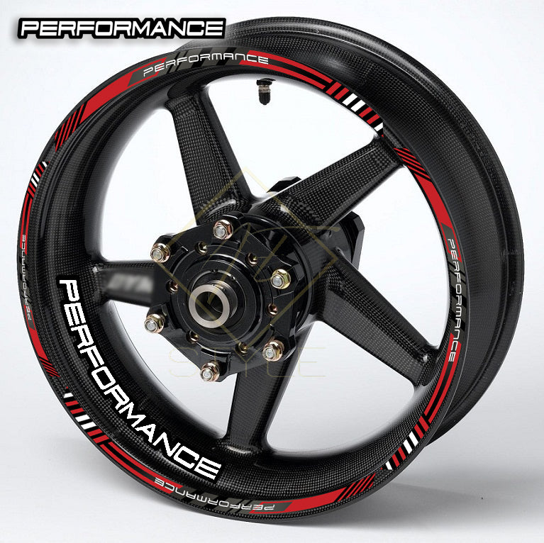 Performance Motorcycle Wheel Rim Stripe Stickers | For Honda, Yamaha, Suzuki, BMW, Triumph