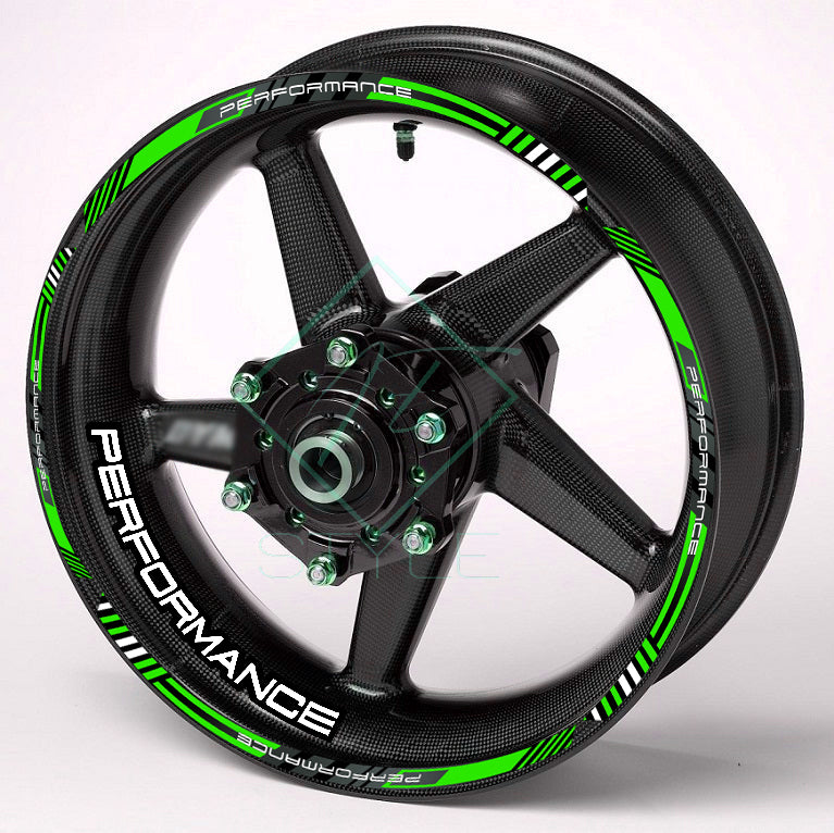 Performance Motorcycle Wheel Rim Stripe Stickers | For Honda, Yamaha, Suzuki, BMW, Triumph