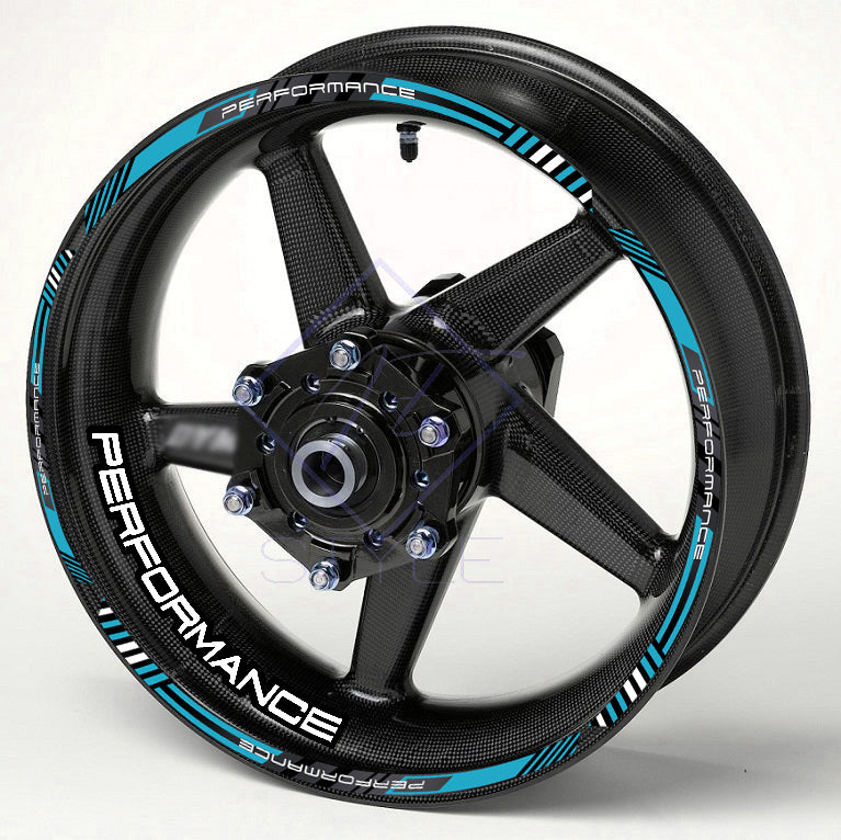 Performance Motorcycle Wheel Rim Stripe Stickers | For Honda, Yamaha, Suzuki, BMW, Triumph