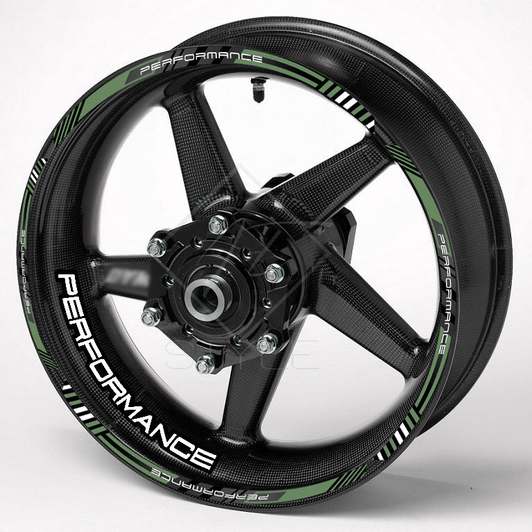 Performance Motorcycle Wheel Rim Stripe Stickers | For Honda, Yamaha, Suzuki, BMW, Triumph
