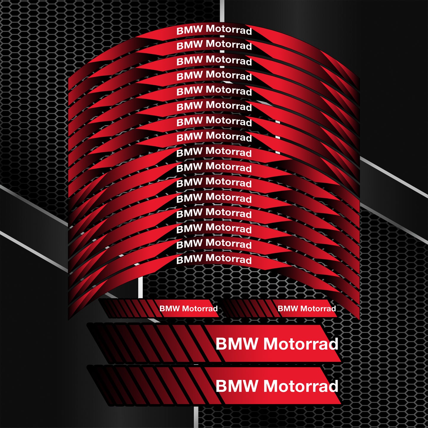 BMW Motorcycle Wheel Decals R17 | Rim Stickers Stripes M Sport S R F RR GS XR RS GT
