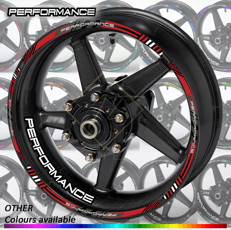 Performance Motorcycle Wheel Decals & Rim Stripes