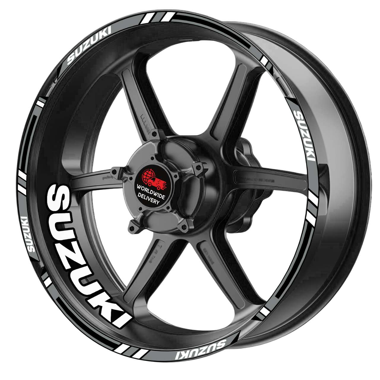 Suzuki GSX-8R Wheel Rim Decals | Blue Motorcycle Stickers & Stripes
