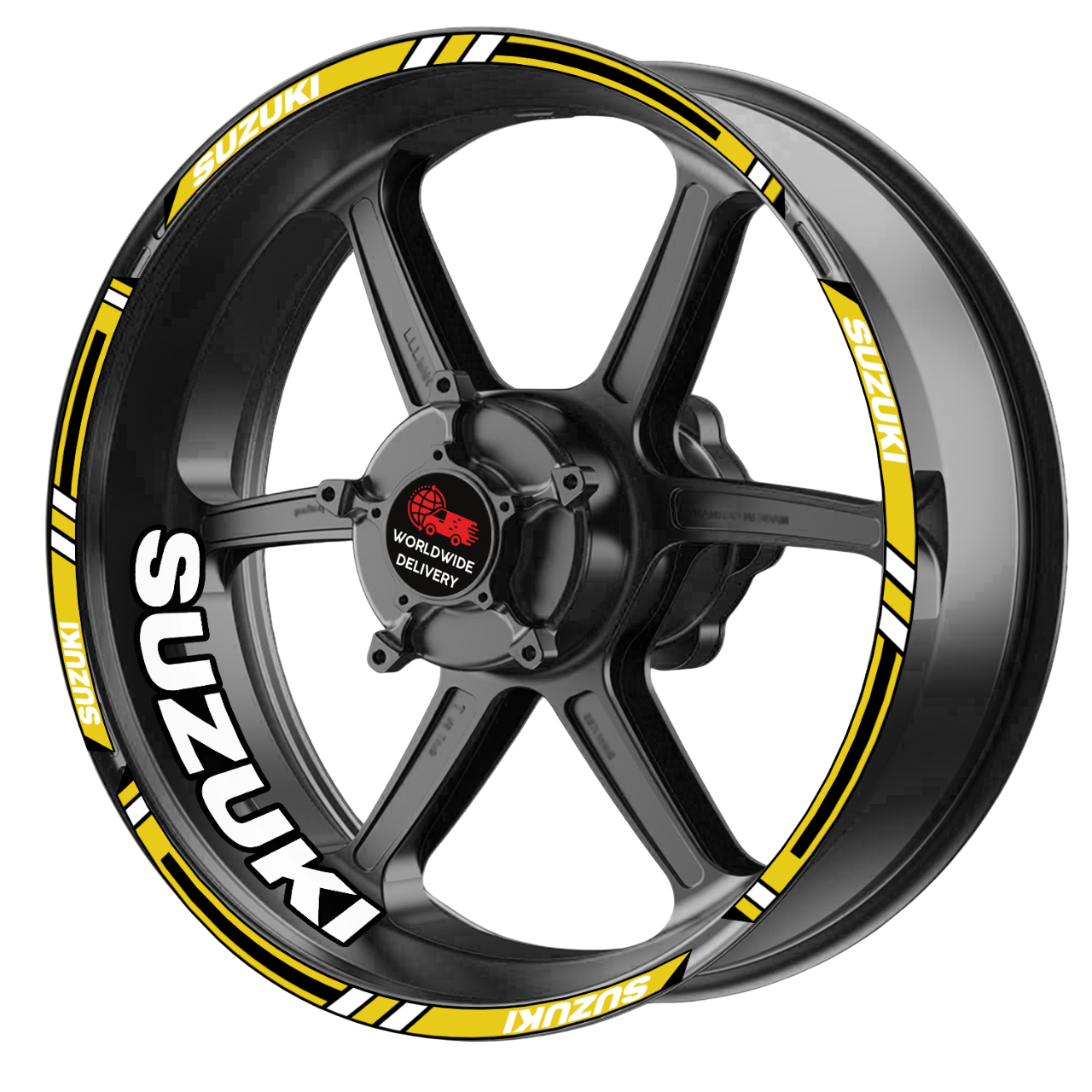 Suzuki GSX-8R Wheel Rim Decals | Blue Motorcycle Stickers & Stripes