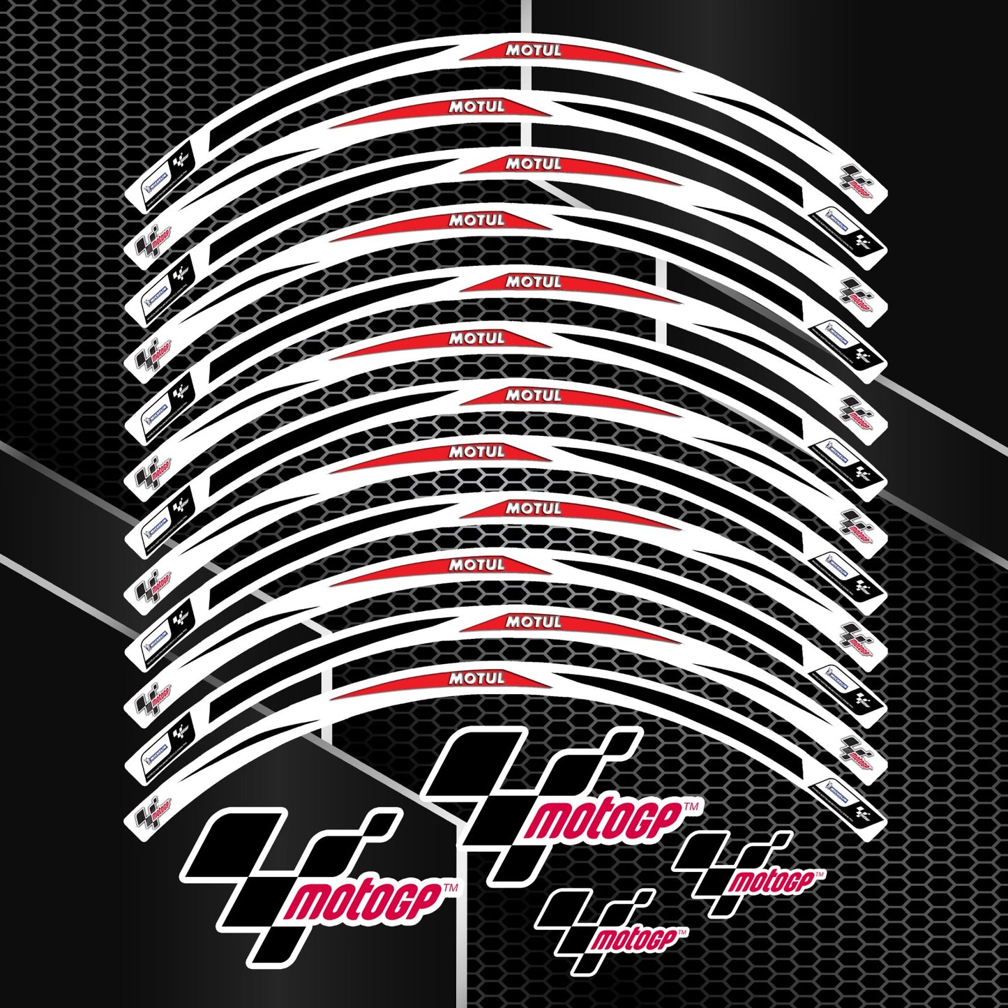 Motorcycle Wheel Decals R17 | Rim Stripes Stickers Universal for BMW, Yamaha, Kawasaki