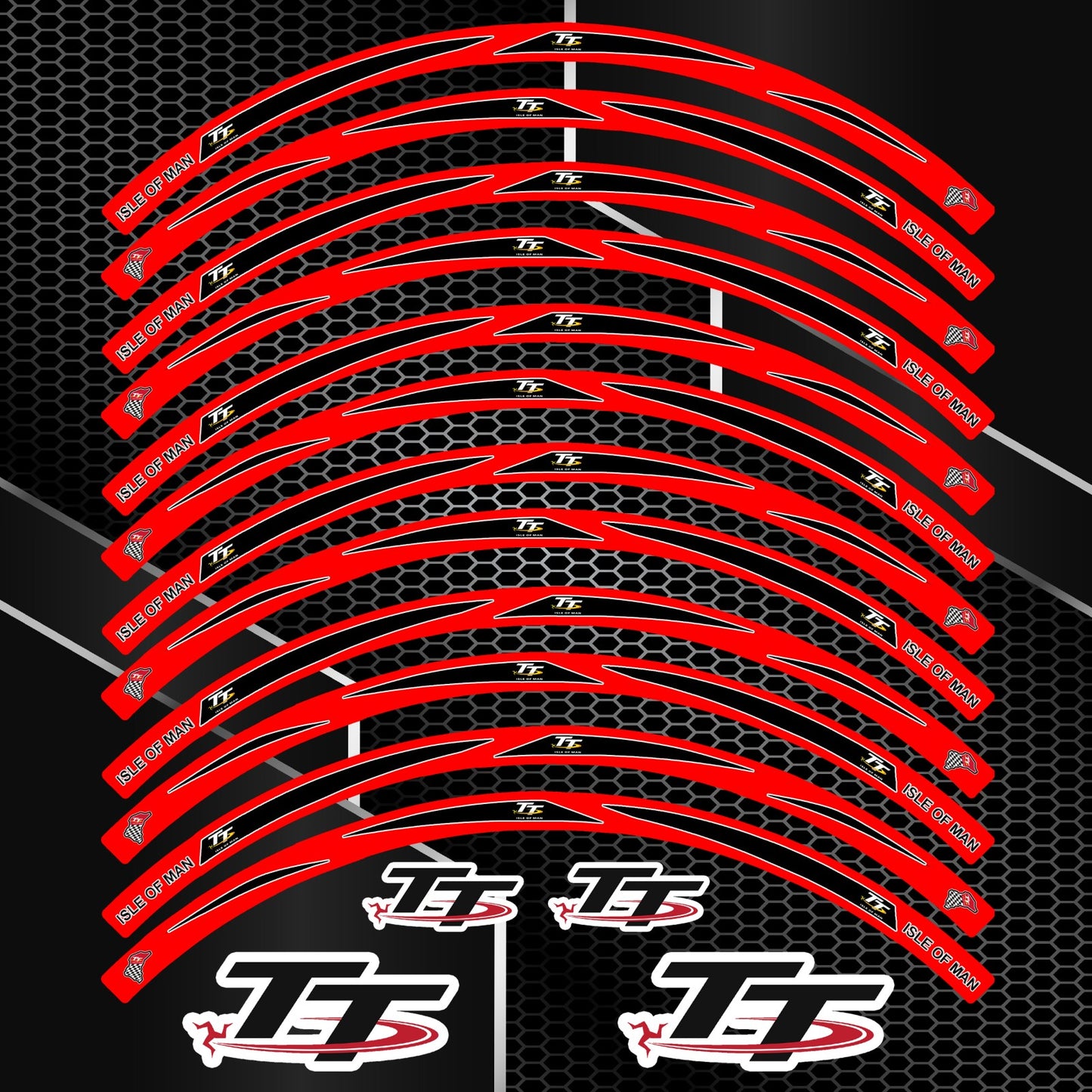R17 Universal Motorcycle Rim Stickers – Wheel Decals & Stripes for Yamaha, Kawasaki, BMW