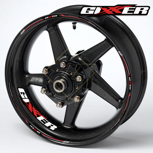 Suzuki GSX-R Wheel Decals | Motorcycle Rim Stickers Stripes for Gixxer 600 750 1000