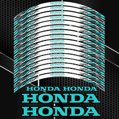 HONDA HRC Fireblade Wheel Decals – Sky Black Rim Stickers