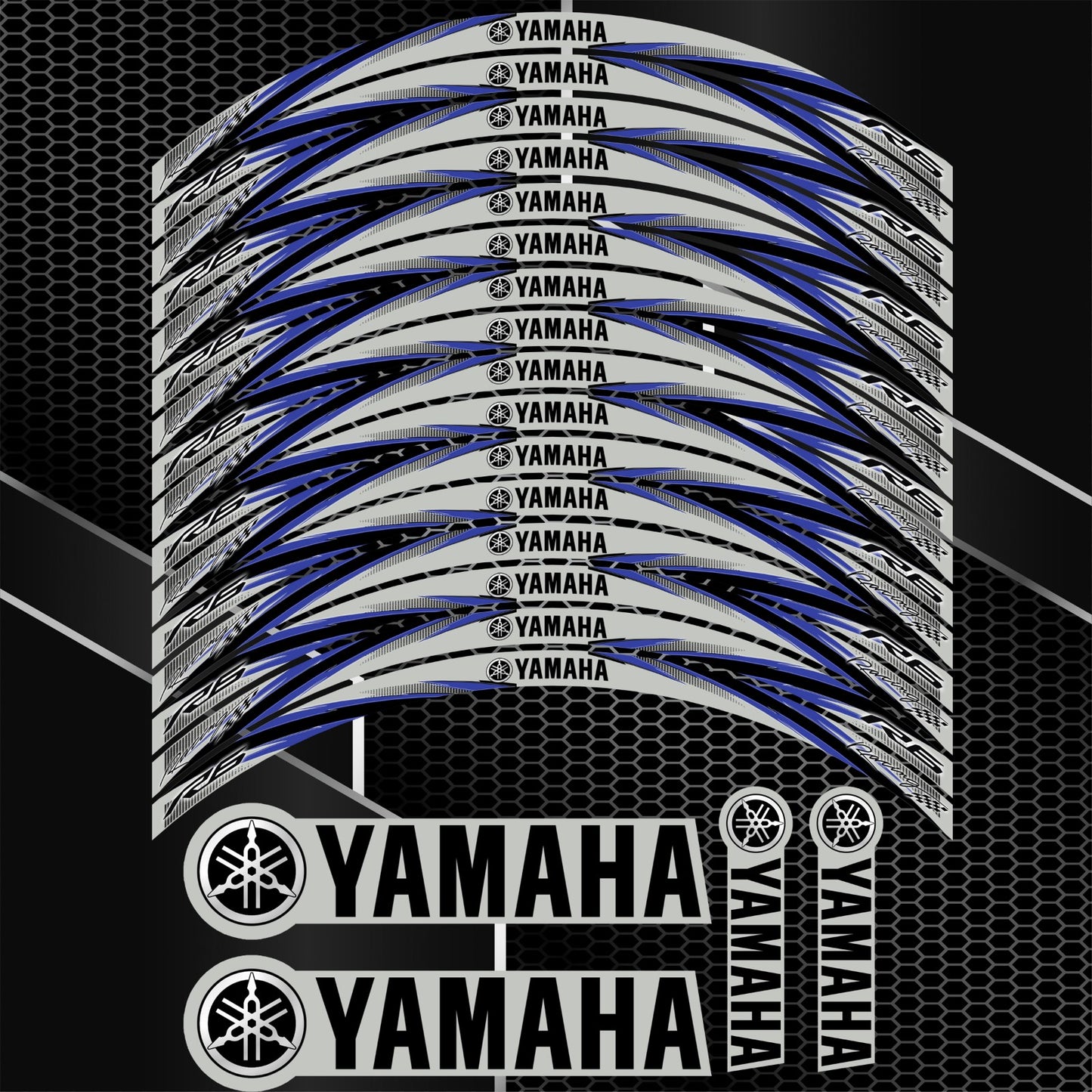 YAMAHA Motorcycle Wheel Decals Rim Stickers for YZF R6 stripes