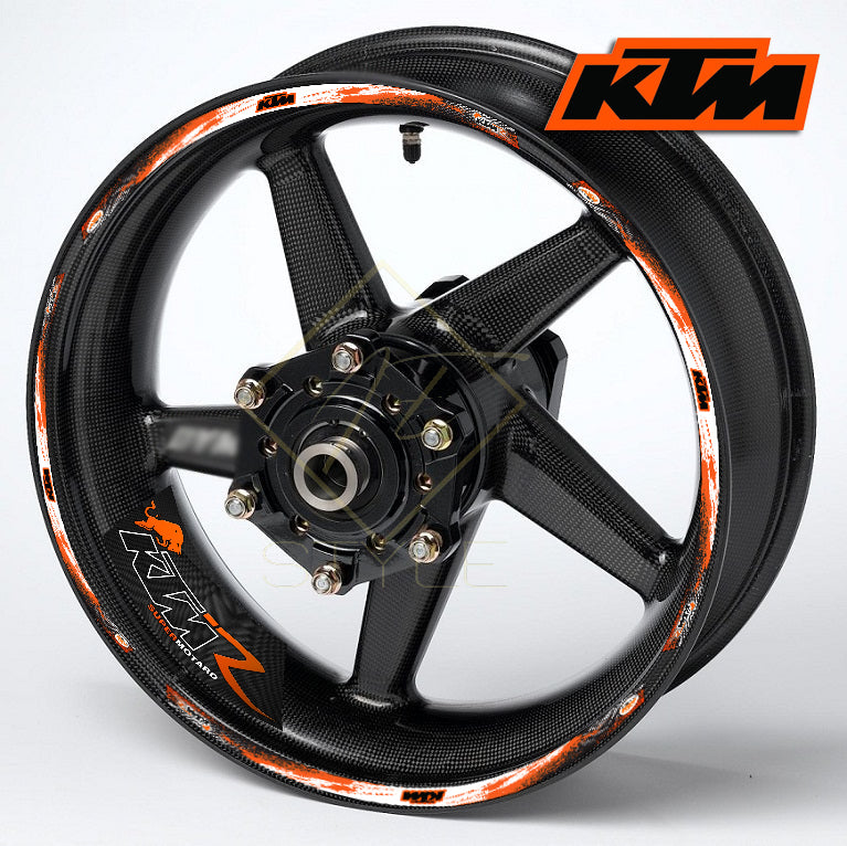 KTM Wheel Rim Decals – Stickers for Super Duke, RC, Supermoto, Super Motard Motorcycles