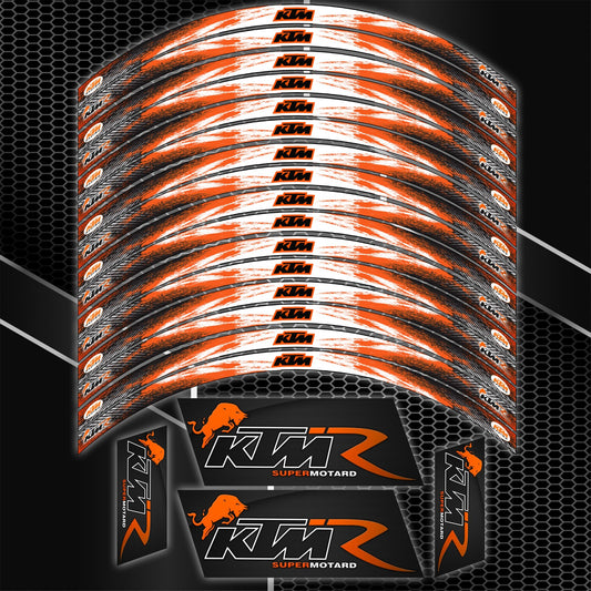 KTM Super Duke/RC Wheel Decals – Black Rim Stickers