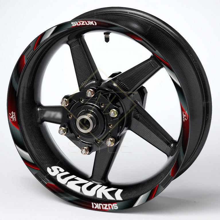 Motorcycle Rim Stickers & Wheel Decals – Suzuki GSXR Gixxer Stripes 600 750 1000