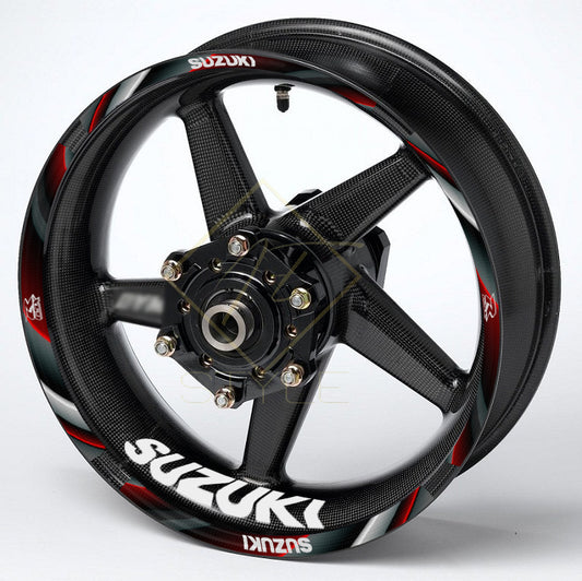 Motorcycle Rim Stickers & Wheel Decals – Suzuki GSXR Gixxer Stripes 600 750 1000