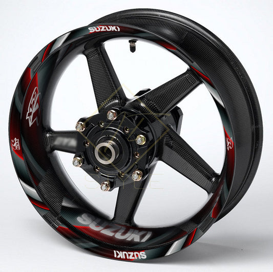 Suzuki Gixxer GSX-R Wheel Decals – Motorcycle Rim Stripes Stickers 600 / 750 / 1000