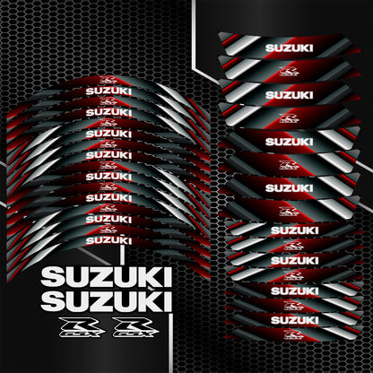 Suzuki GSX-R Gixxer 600/750/1000 Wheel Decals – 36pcs Rim Stickers