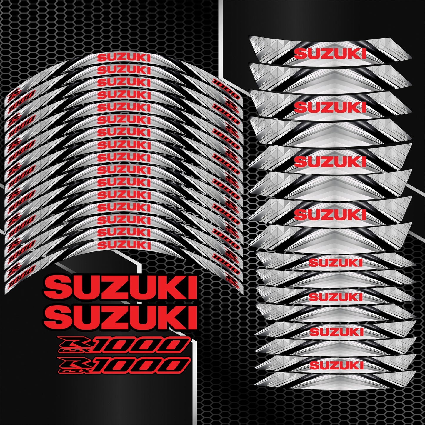 Suzuki GSX-R Wheel Decals – Gixxer Rim Stripes Stickers