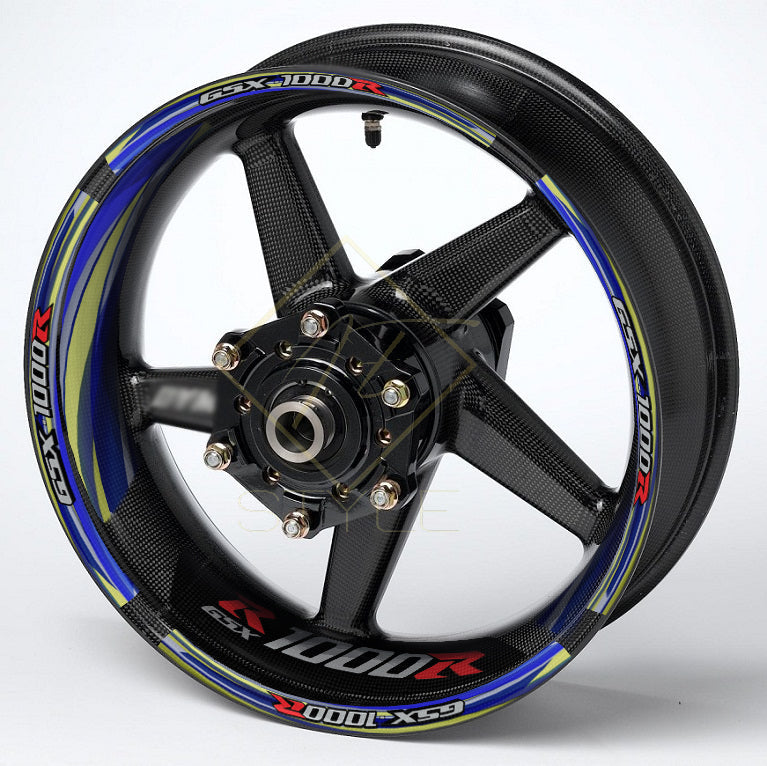 Motorcycle Rim Stickers & Wheel Decals – Suzuki GSXR 1000R Gixxer Stripes