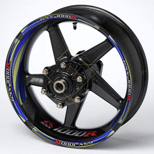 Motorcycle Rim Stickers & Wheel Decals – Suzuki GSXR 1000R Gixxer Stripes