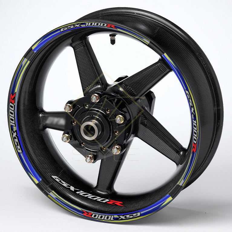 Suzuki GSX-R 1000R Wheel Decals | Motorcycle Rim Stickers Stripes Gixxer