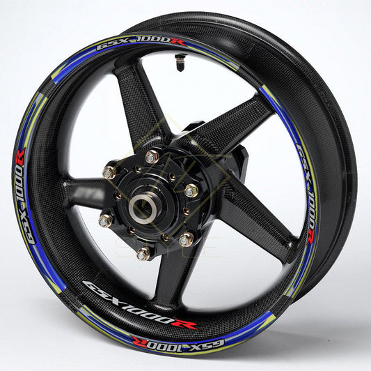 Suzuki GSX-R 1000R Wheel Decals | Motorcycle Rim Stickers Stripes Gixxer