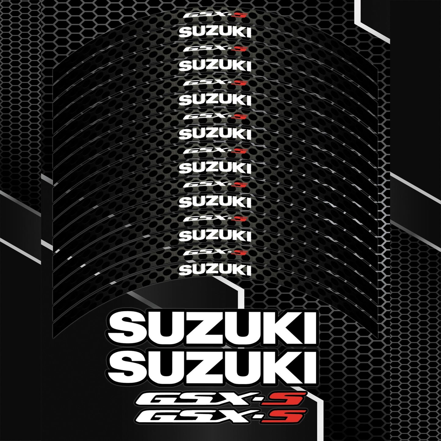 Suzuki GSX-S750 Wheel Decals | Motorcycle Rim Stickers Set