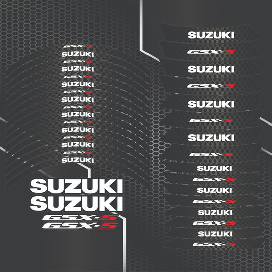 Suzuki GSX-S 750 & 1000 Wheel Decals – 36pcs Rim Inner Stickers