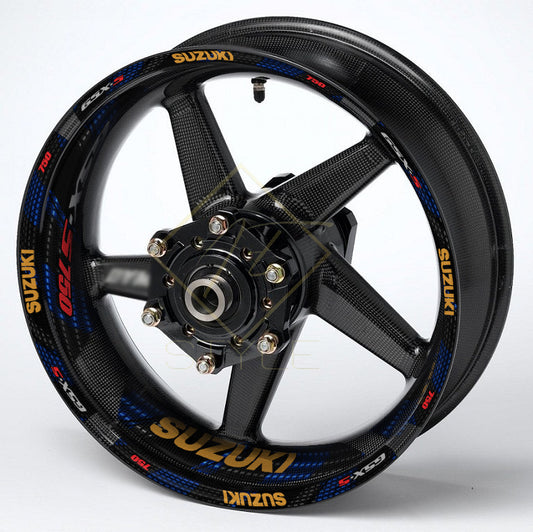 Motorcycle Wheel Decal Stickers – Rim Stripes Set for Suzuki GSX-S750