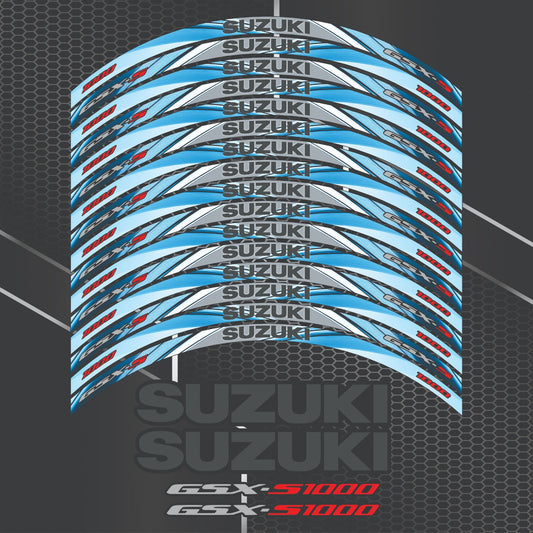Suzuki GSX-S1000 Wheel Decals – 20pcs Rim Inner Stickers