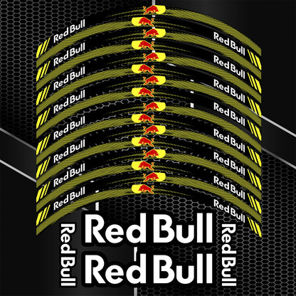RedBull Motorcycle Wheel Decals – Universal Rim Stickers (20pcs)