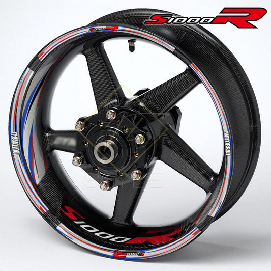 BMW S1000R motorcycle wheel decals rim stickers stripes M Sport Grey Performance
