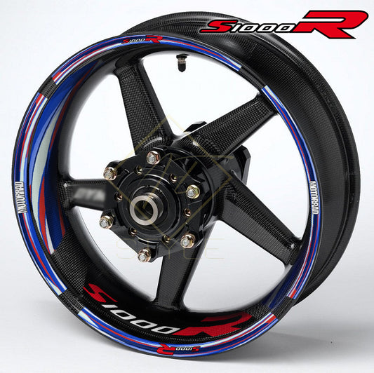 BMW S1000R motorcycle wheel decals rim stickers stripes M Sport Performance