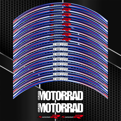 BMW S1000R Wheel Decals – M Sport Stripe Rim Stickers (20pcs)